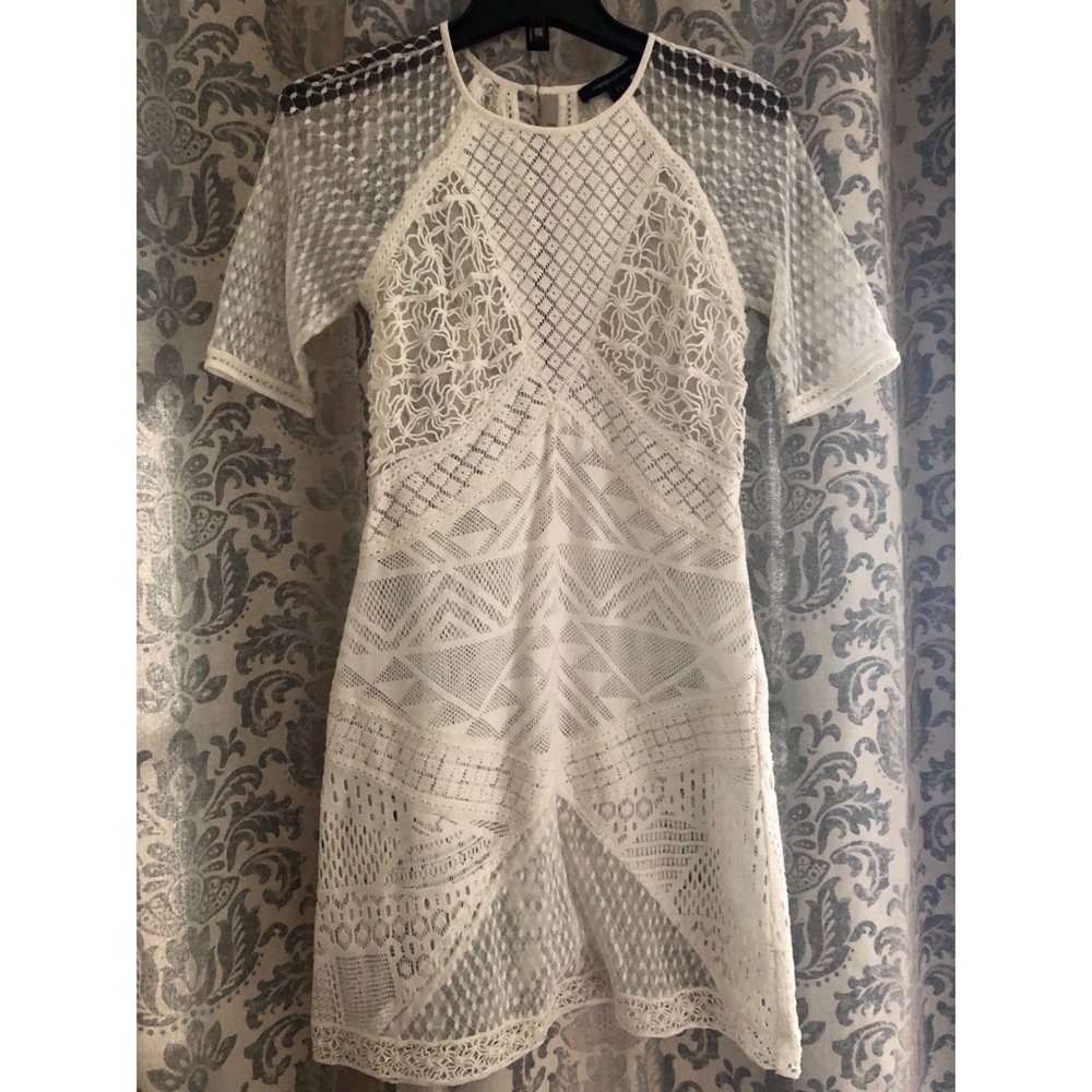 French Connection white crochet dress